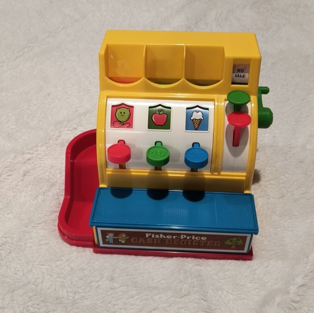 Fisher Price Toy Cash Register 2015 Reproduction Model 2073 Working Drawer